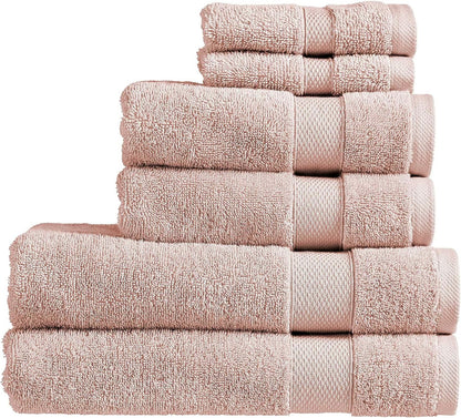 Christy Refresh Bathroom Towel Set | Set of 4 | 2 Bath 2 Hand | Quick Dry | Gentle Pastel Tones | Soft Absorbent Shower Towels | 100% Cotton 550GSM | Driftwood Brown