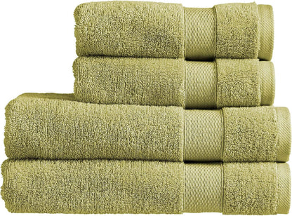 Christy Refresh Bathroom Towel Set | Set of 4 | 2 Bath 2 Hand | Quick Dry | Gentle Pastel Tones | Soft Absorbent Shower Towels | 100% Cotton 550GSM | Driftwood Brown