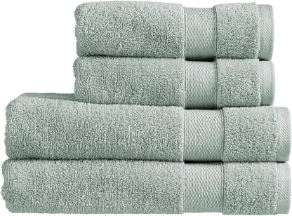 Christy Refresh Bathroom Towel Set | Set of 4 | 2 Bath 2 Hand | Quick Dry | Gentle Pastel Tones | Soft Absorbent Shower Towels | 100% Cotton 550GSM | Driftwood Brown