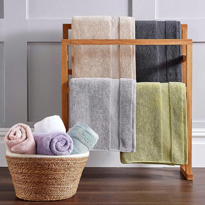 Christy Refresh Bathroom Towel Set | Set of 4 | 2 Bath 2 Hand | Quick Dry | Gentle Pastel Tones | Soft Absorbent Shower Towels | 100% Cotton 550GSM | Driftwood Brown