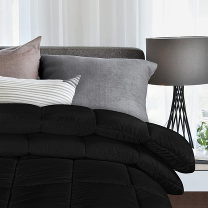 Utopia Bedding Duvet Double,10.5 Tog coverless Duvet with Corner Tabs, Box Stitched Quilt (Double, Grey)