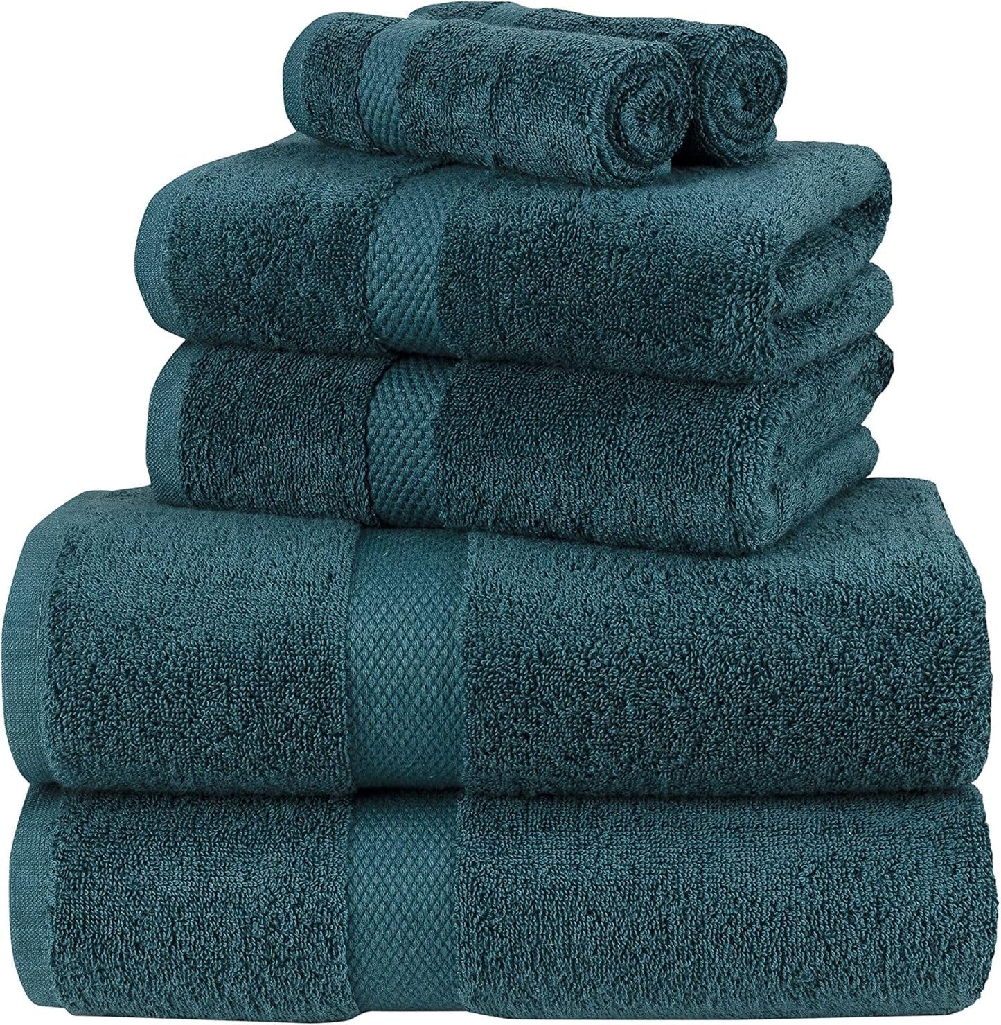 La Maison 100% Egyptian Cotton 600GSM Superior Towel Bale Set Hand Towel Bath Towel 6 Piece Super Soft Everyday Use (Navy Blue)