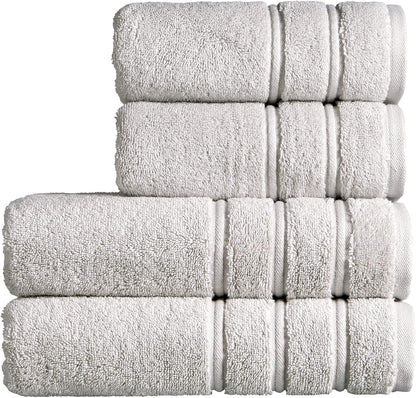 Christy Antalya Large Bath Towels | Set of 6 | 100% Turkish Cotton | 600GSM | Soft Plush Luxury Towel Set | 2 Bath Towels 2 Hand Towels 2 Face Cloths | Quick Dry | Denim Blue
