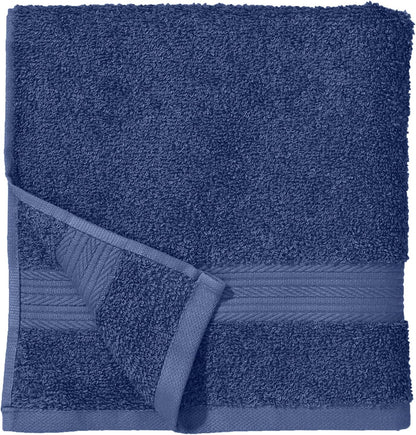 Amazon Basics 2 Bath towel for bathroom, Fade Resistant 100% Cotton Bath Towels, soft absorbent, 2-Pack (70x140 cm), Grey