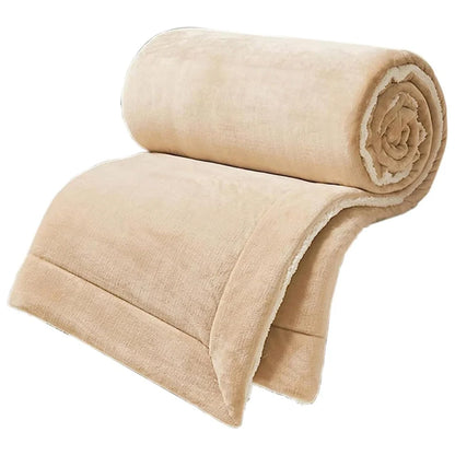 Sherpa Flannel Throw Blanket