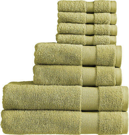 Christy Refresh Bathroom Towel Set | Set of 4 | 2 Bath 2 Hand | Quick Dry | Gentle Pastel Tones | Soft Absorbent Shower Towels | 100% Cotton 550GSM | Driftwood Brown