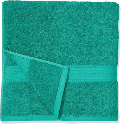 Amazon Basics 2 Bath towel for bathroom, Fade Resistant 100% Cotton Bath Towels, soft absorbent, 2-Pack (70x140 cm), Grey