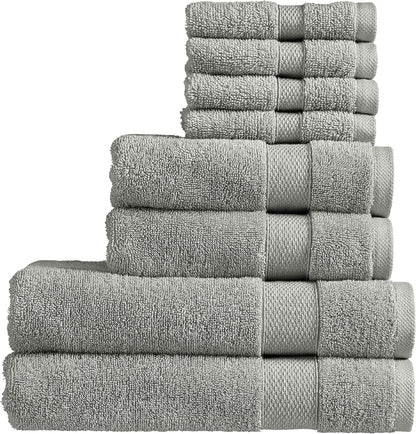 Christy Refresh Bathroom Towel Set | Set of 4 | 2 Bath 2 Hand | Quick Dry | Gentle Pastel Tones | Soft Absorbent Shower Towels | 100% Cotton 550GSM | Driftwood Brown