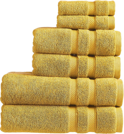 Christy Chroma Bath Towel Set | Set of 6 | 2 Bath 2 Hand 2 Face | Highly Absorbent Heavyweight 675GSM | Bold and Bright | Soft Smooth Shower Towels | 100% Cotton | Sustainably Made | Ash Grey