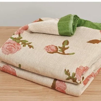 Rose Bamboo Fiber Blanket Soft Coverlet