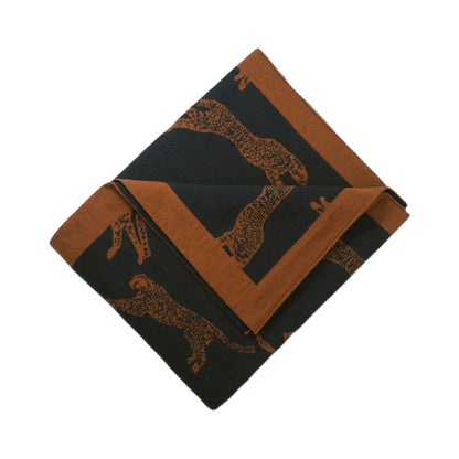 Reversible Cheetah Print Throw Blanket