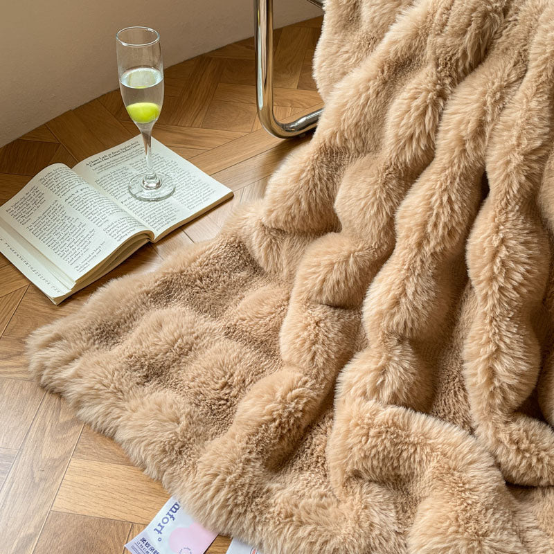 Faux Rabbit Fur Blanket