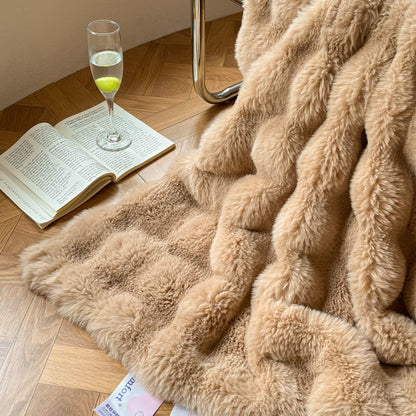 Faux Rabbit Fur Blanket