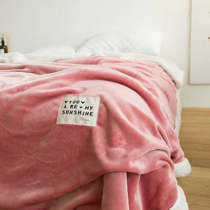 Cozy Sherpa Fleece Sofa Blanket