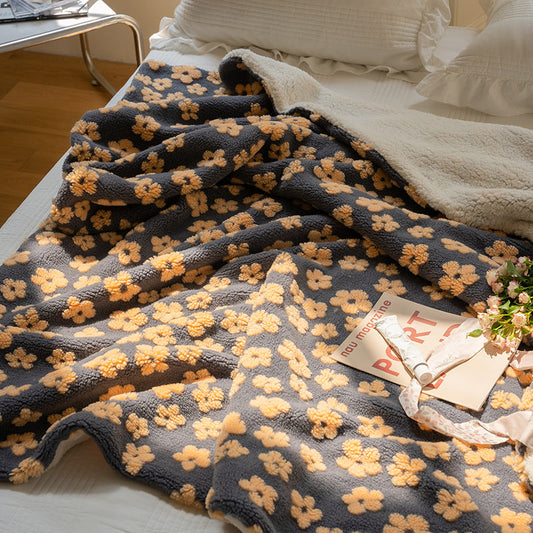 Floral Jacquard Warm Winter Blanket