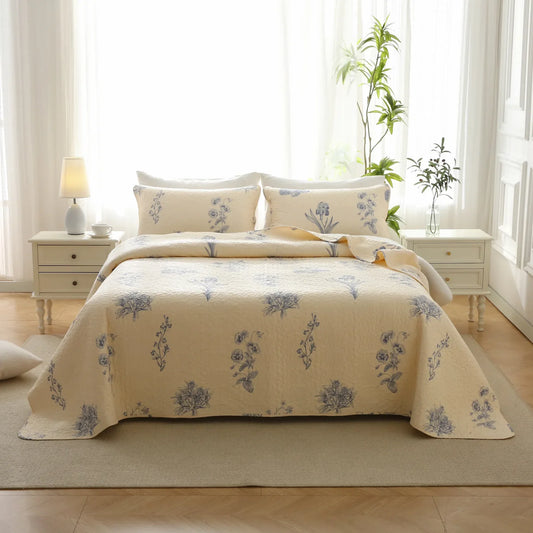 Cotton Quilted Bedding Set Comforter (3PCS)