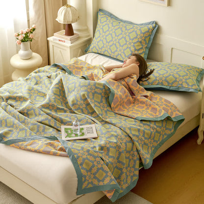 Soft Cotton Quilt - Abstract Yellow