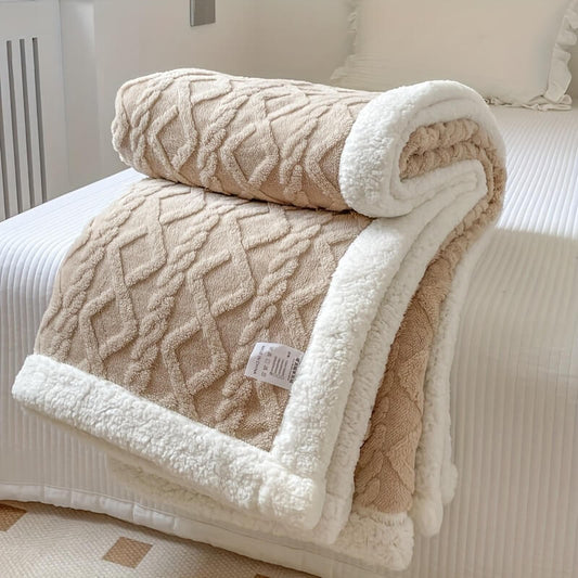 Sherpa Fleece Throw Blanket