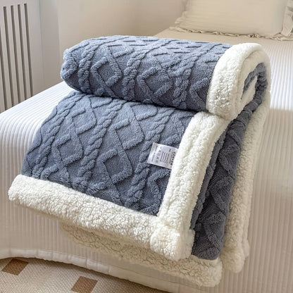 Sherpa Fleece Throw Blanket