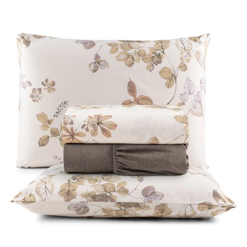 Garden Double Bed Sheet Set – 4 Pieces – 200 Thread Count – Printed