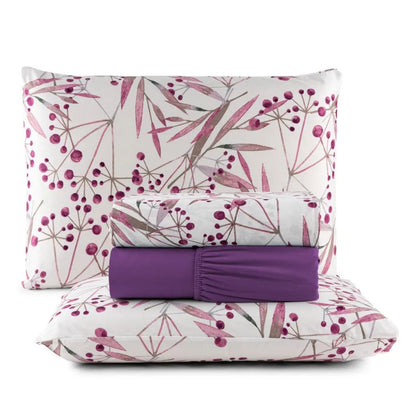 Garden Double Bed Sheet Set – 4 Pieces – 200 Thread Count – Printed