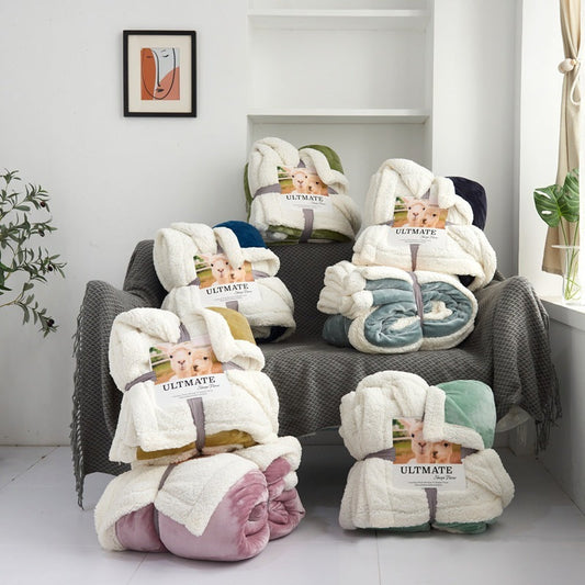 Double Layer Sherpa Fleece Blanket