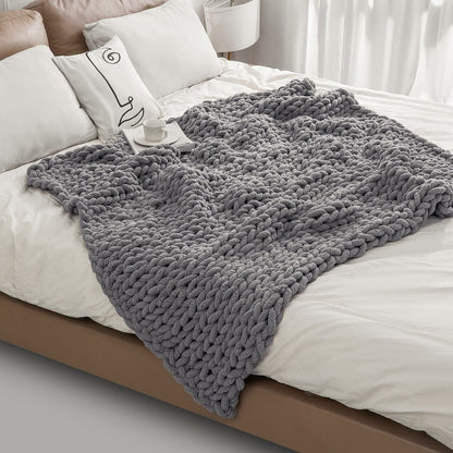Nordic Chenille Chunky Knit Blanket
