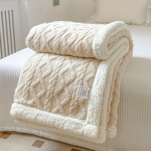 Sherpa Fleece Throw Blanket