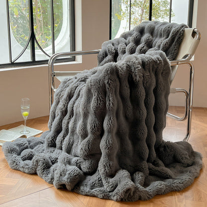 Faux Rabbit Fur Blanket