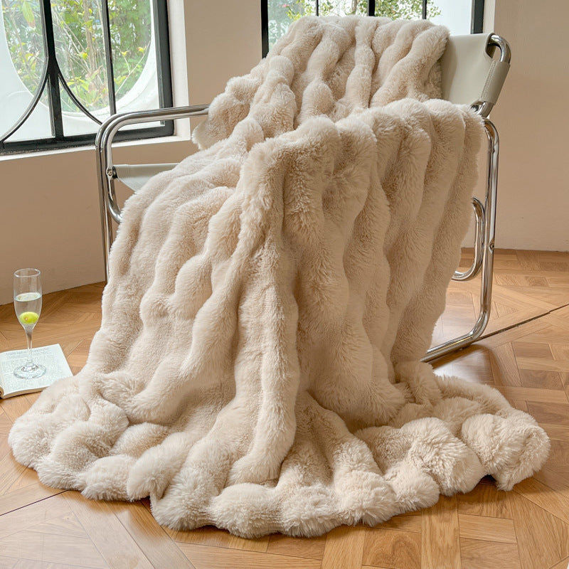 Faux Rabbit Fur Blanket