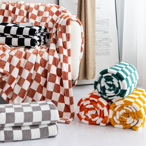 Checkered Flannel Throw Blanket