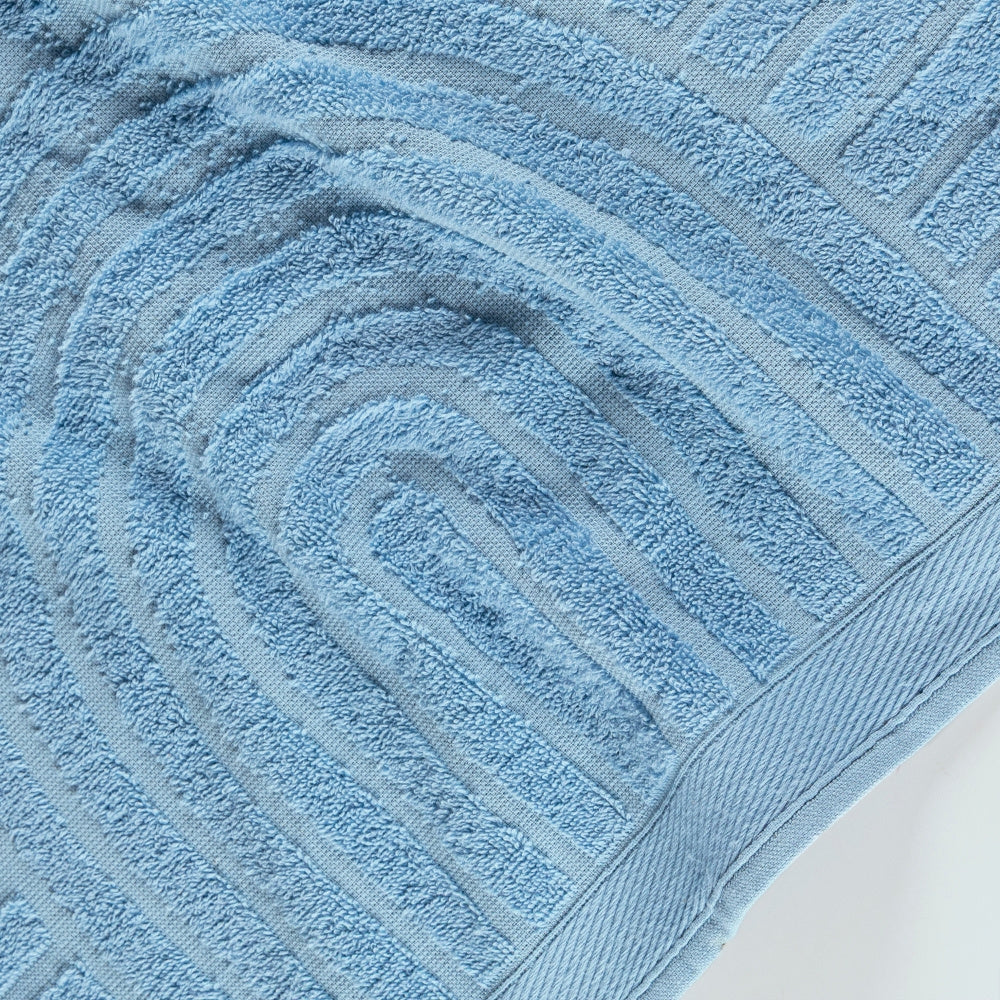 Arcos 4-Piece Bath Towel Set – 100% Cotton, 520g/m² – Bath Towels – Off White / Green