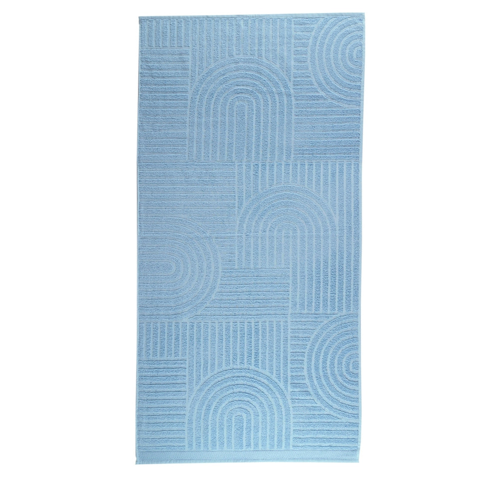 Arcos 4-Piece Bath Towel Set – 100% Cotton, 520g/m² – Bath Towels – Off White / Green