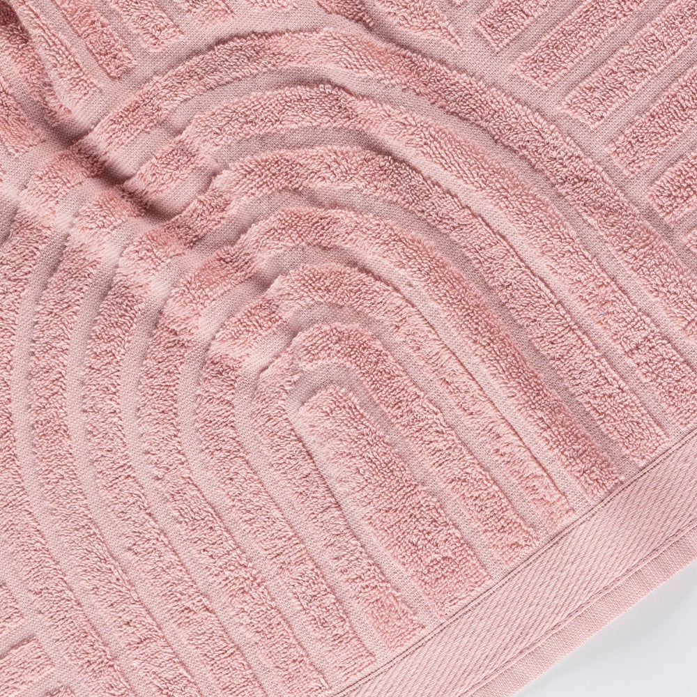 Arcos 4-Piece Bath Towel Set – 100% Cotton, 520g/m² – Bath Towels – Off White / Green