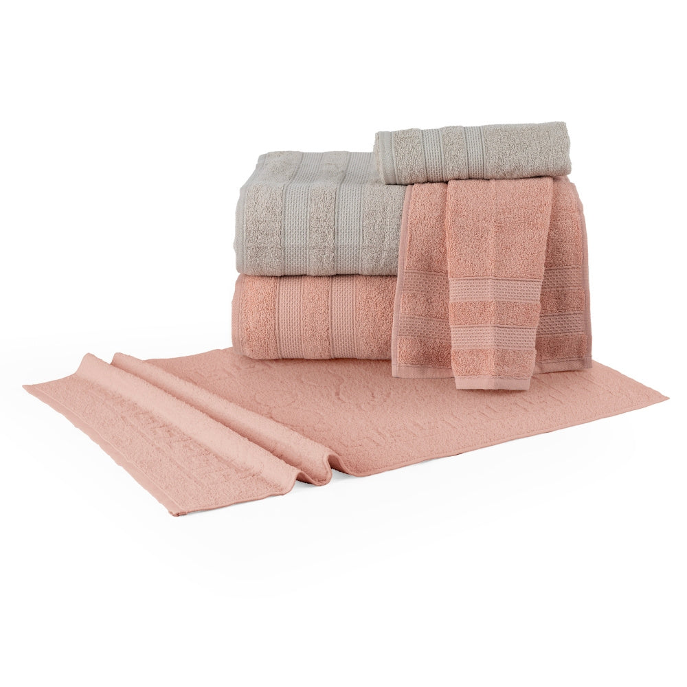 Comfort 5-Piece Bath Towel Set – 100% Cotton, 430g/m² – 5 Colours