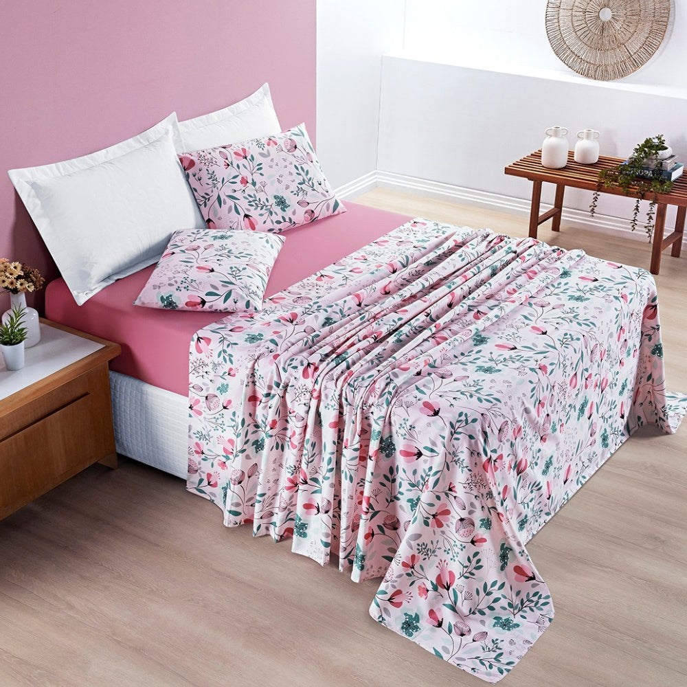 Avere 4-Piece Double Bed Sheet Set – 200 Thread Count – Printed – 6 Designs