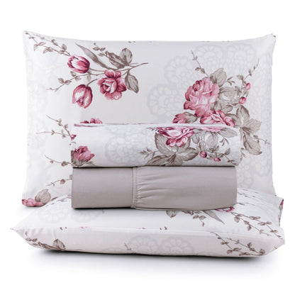 Avere 4-Piece Double Bed Sheet Set – 200 Thread Count – Printed – 6 Designs