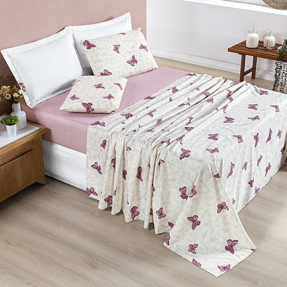 Avere 4-Piece Double Bed Sheet Set – 200 Thread Count – Printed – 6 Designs