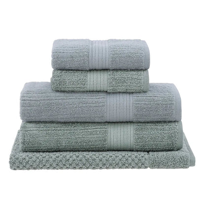 5-Piece Luxury Ribbed Bath Towel Set – Ultra Soft  6 Colours