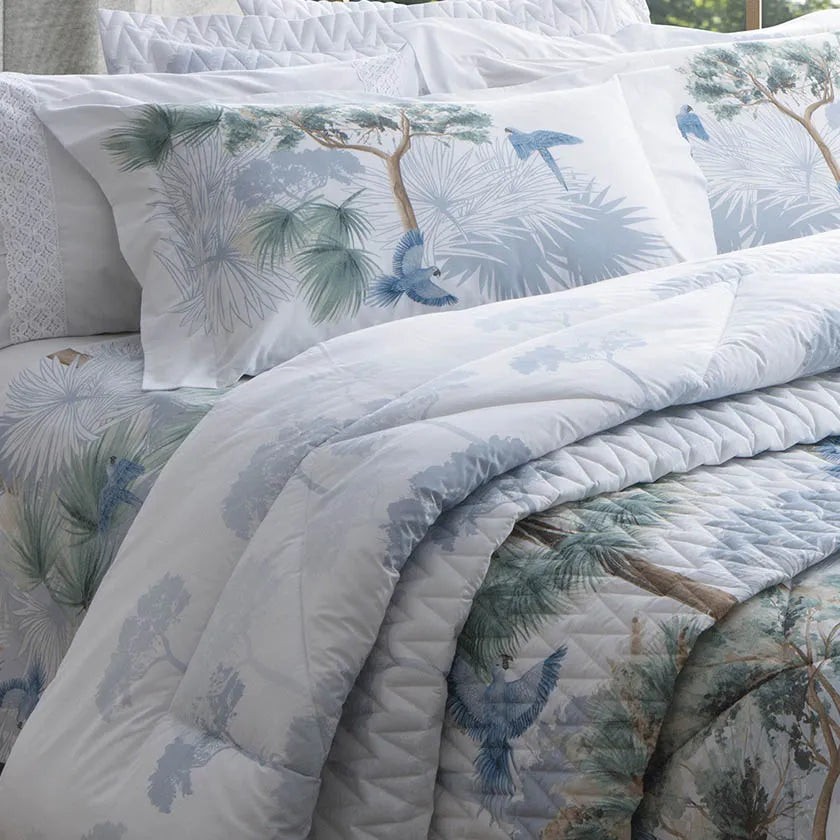 Blue Macaw Bed Sheet Set – 6 Pieces