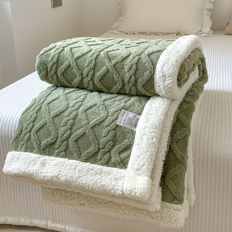 Sherpa Fleece Throw Blanket