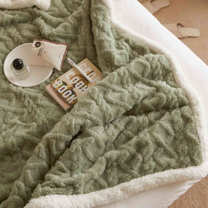 Sherpa Fleece Throw Blanket