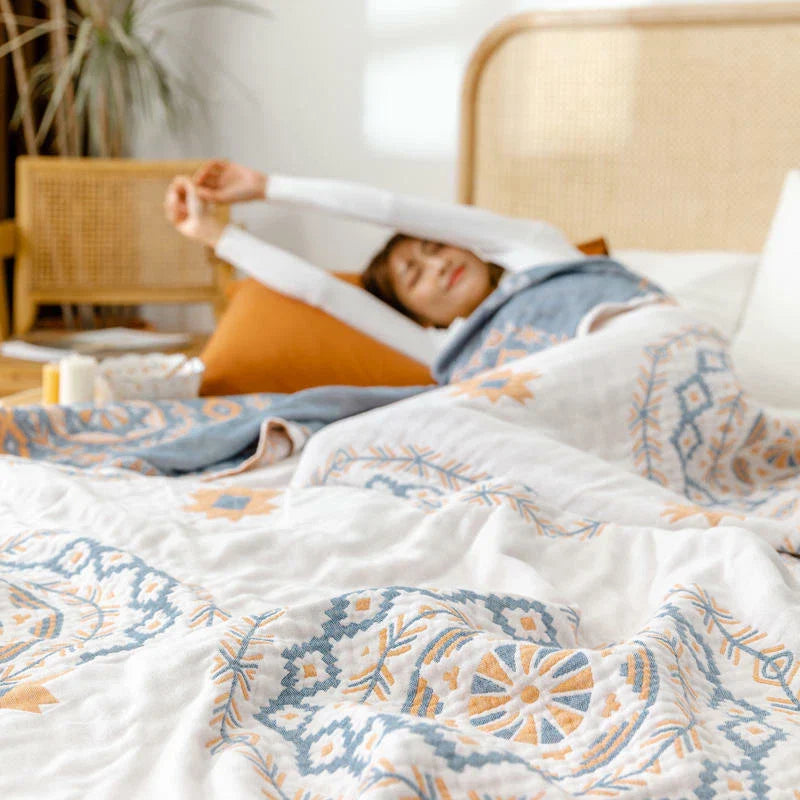 Mandala Cotton Throw Blanket