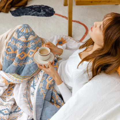 Mandala Cotton Throw Blanket